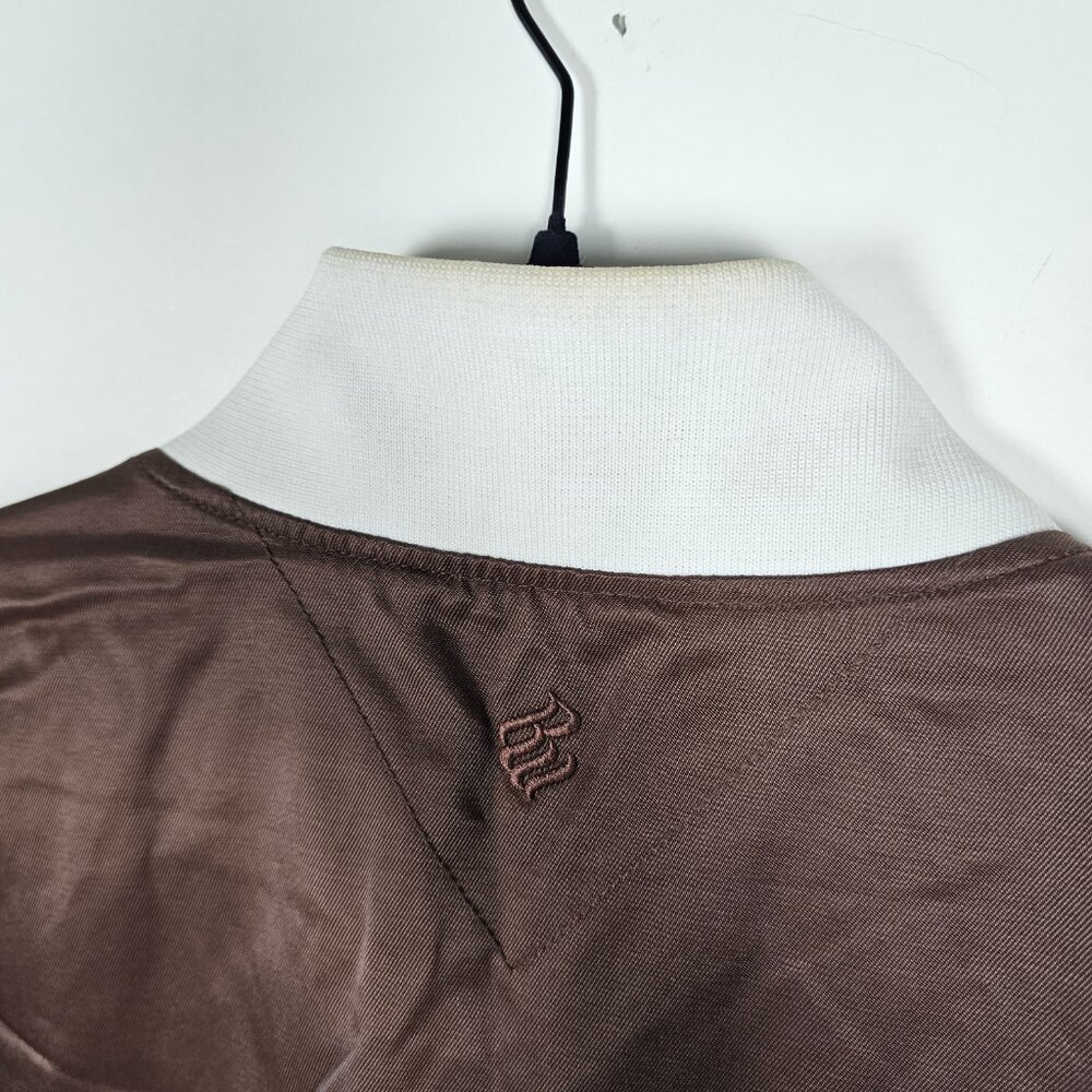 Rocawewar Y2K Hip Hop Rap Mens 3XL Long Sleeve Brown Snap Jacket - Picture 4 of 12